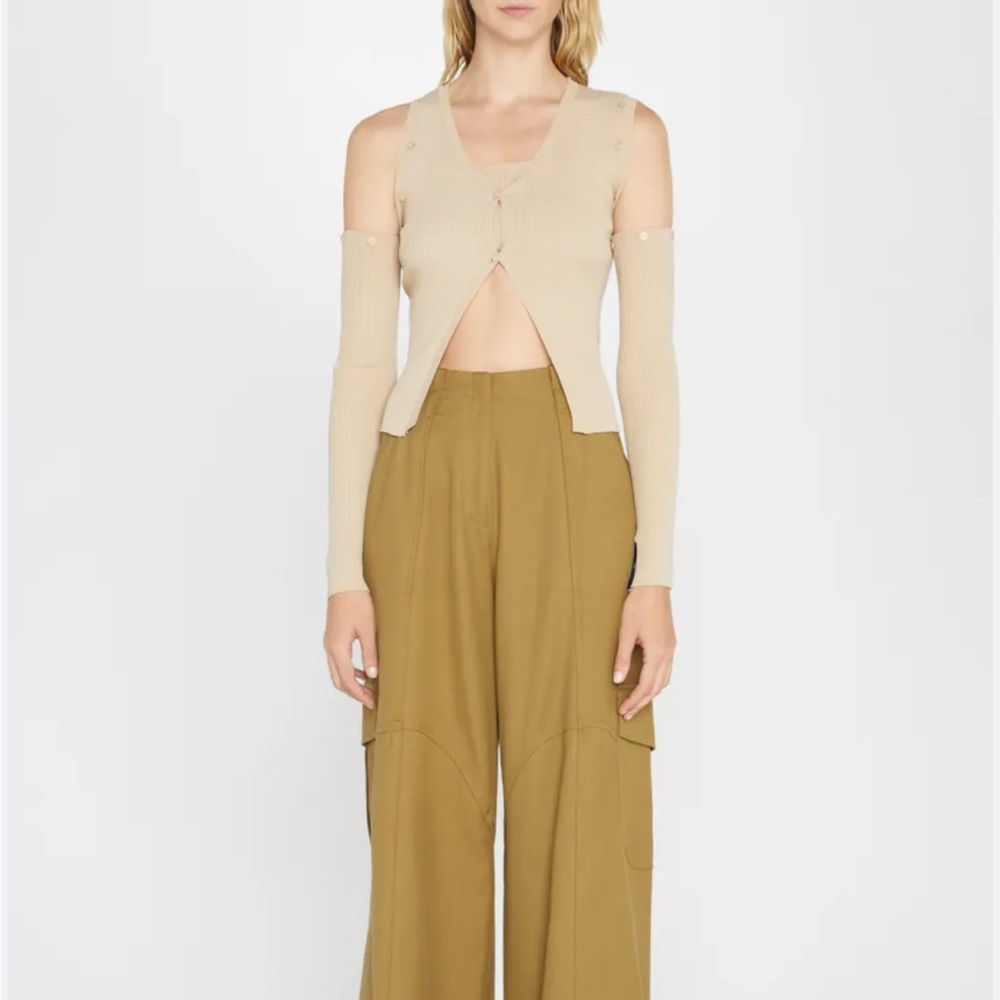 Rokh Cut Out Cardigan And Bra Top WORN ONCE